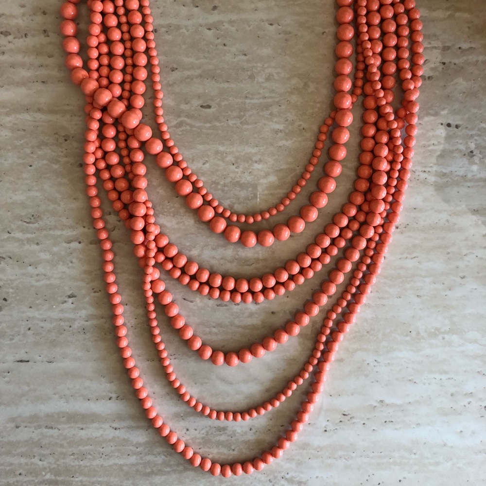 Orange beaded necklace